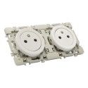Prise de courant Square affleurante double - EUROHM 60252