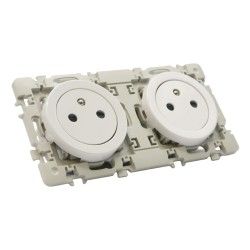 Prise de courant Square affleurante double - EUROHM 60252