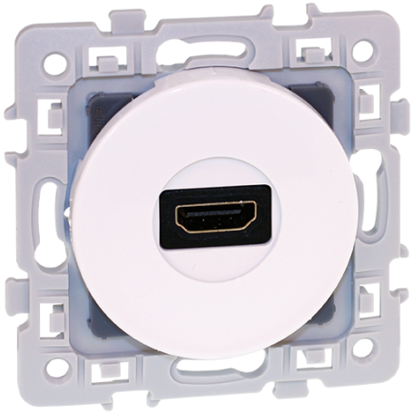 EUROHM 60280 - Prise HDMI, Blanc, Square