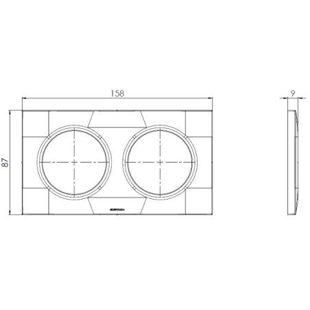 Dimension Square Plaque double Anthracite