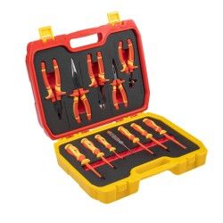 Coffret outils isoles 1000 volts 12 pcs HOGERT HT1E100