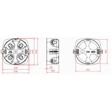 Dimensions Boîte d'encastrement BBC