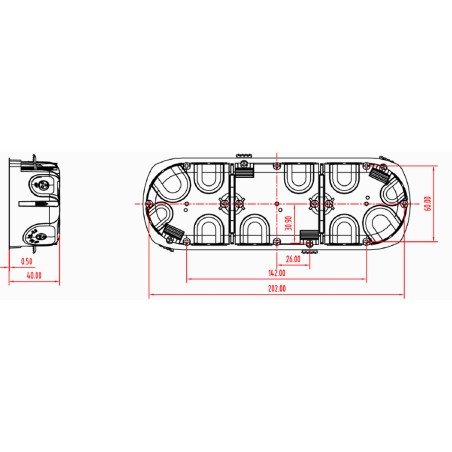 Dimensions Boîte étanche à l'air 3 postes