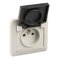 EUROHM 60760 - Prise 2P+T IP44 gris