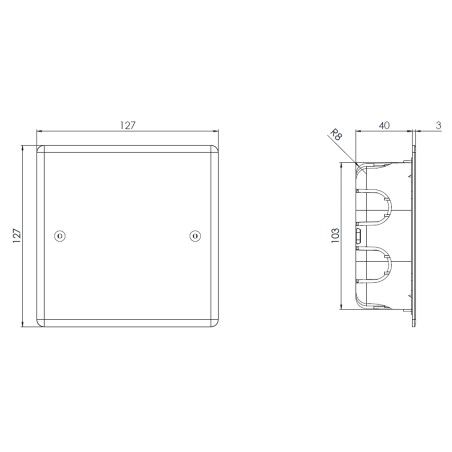 Dimensions Boite de dérivation Placo