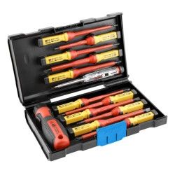 Tournevise isolés 1000V coffret de 13 pièces HOGERT HT1S997