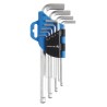 Clés 6 Pans jeu de 9 pièces acier chrome HOGERT HT1W804