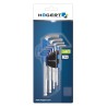 Clés 6 Pans jeu de 9 pièces acier chrome HOGERT HT1W804