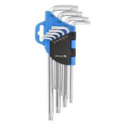 Clés Torx jeu de 9 pièces acier chrome HOGERT HT1W809