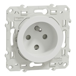 SCHNEIDER S520099 - Prise de courant Blanc, à détrompage,Odace