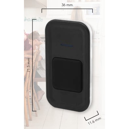 Dimension Télécommande porte clé Design 1 touche POWER