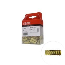 Chevilles metallique en laiton 6mm 50 pcs - RAM 66006
