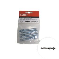 Goujons d'ancrage fixation lourde 8x75mm 4 pcs - RAM 61368