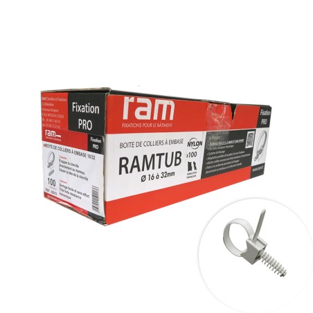 Collier ajustable 16/32mm avec cheville 100 pcs