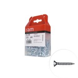 Vis Pozidriv tête fraisée 4x20mm 200 pcs - RAM 22420
