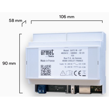 Dimension Passerelle smarthome, version modulaire Zigbee Up