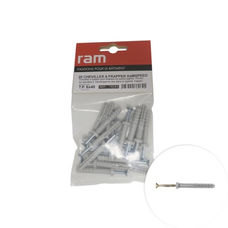 Chevilles à frapper RAMSPEED TP 6x40mm 20 pcs