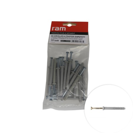 Chevilles à frapper RAMSPEED TP 6x60mm