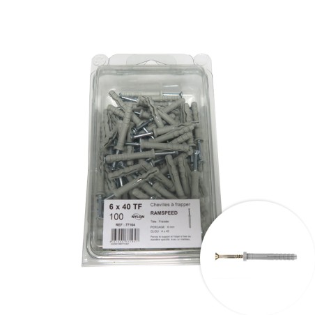 Chevilles à frapper RAMSPEED TF 6x40mm