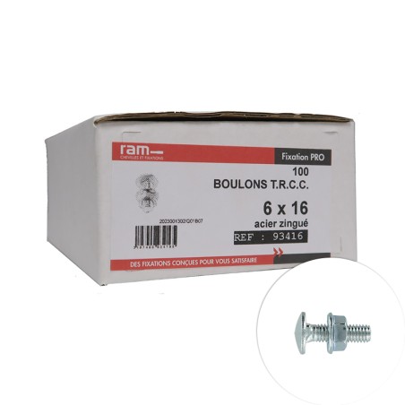 Boulons TRCC chemins de câbles 6x16mm 100 pcs