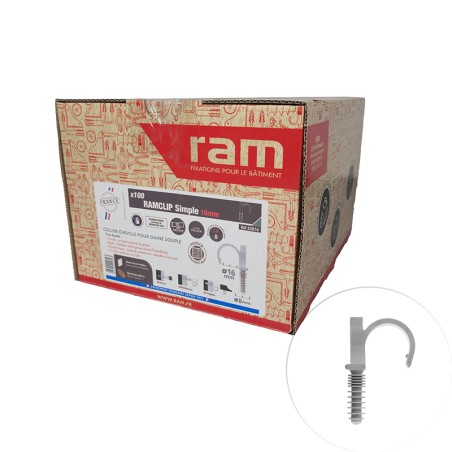 Colliers chevilles RamClip simple 16mm 100 pcs