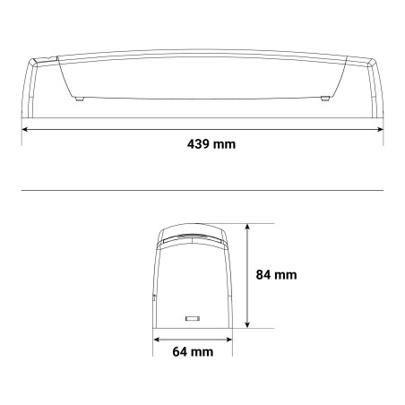 Dimensions Applique salle de bain Tube S19