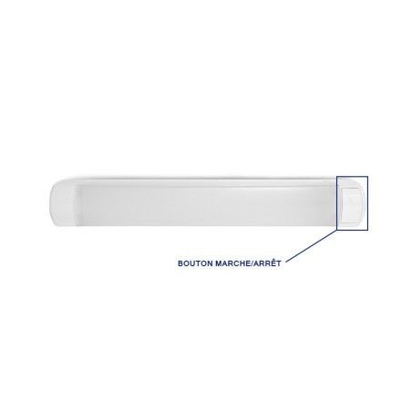 Applique salle de bain Tube S19 avec interrupteur