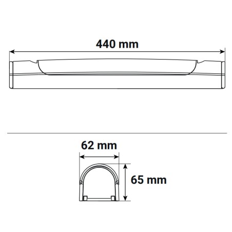 Dimension Applique salle de bain 8W 4000K