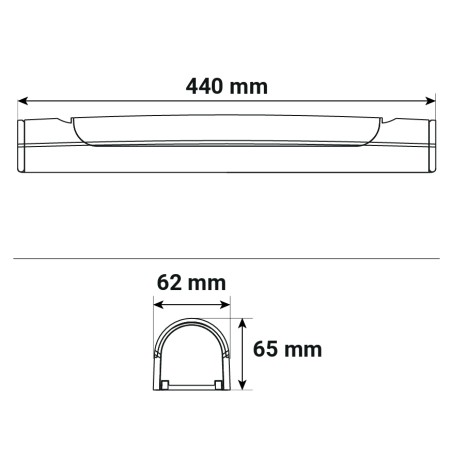 Dimension Applique salle de bain 8W 4000K avec interrupteur Garantie 5 ans