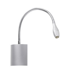 Liseuse LIZA 1 LED 2,3W blanc chaud 3000K gris ARIC 5222