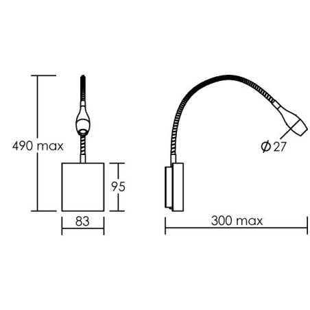 Liseuse LIZA 1 LED 2,3W
