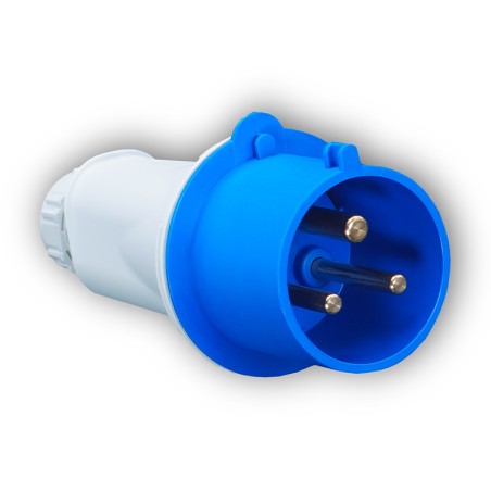 Fiche industrielle mâle 2P+T 32A IP44