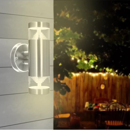 Applique extérieure Castellane inox 9W 3000K