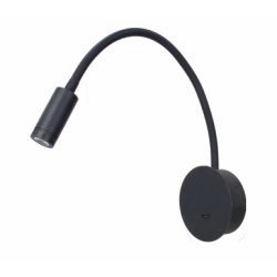 Liseuse rechargeable Gina 2W 2700K noir ARLUX 114205