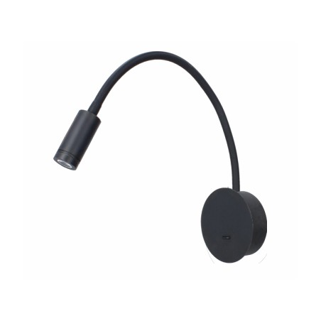 Liseuse rechargeable Gina 2W 2700K noir