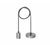Suspension câble Joy 1 douille E27 acier brossé