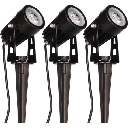Spot sur piquet solaire Eklips 4W 3000K 3 pcs