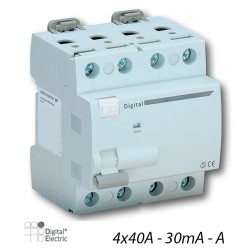 Interrupteur Différentiel 4x40A 30mA Type A - Digital 03442