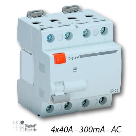 Interrupteur Différentiel 4x40A 300mA Type AC