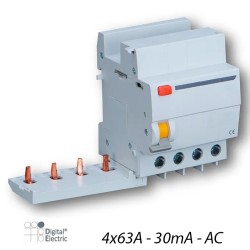 Bloc Différentiel 4x63A/30mA AC - Digital Electric 03534