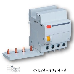 Bloc Différentiel 4x63A/30mA A - Digital Electric 03538