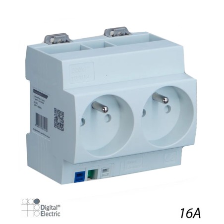 Prise modulaire double 2P+T 16A
