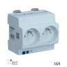 Prise modulaire double 2P+T 16A