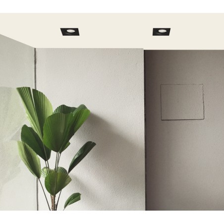 Spot encastré noir Cobalt carré GU10