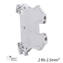 Bloc de jonction à vis 2 fils 2,5mm² gris Digital 41113