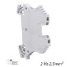 Bloc de jonction à vis 2 fils 2,5mm² gris