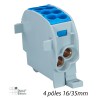 Blocs distribution bleu 4 pôles 16/35mm