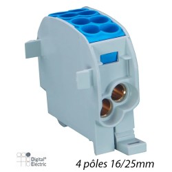 Blocs distribution bleu 4 points 16/25mm - Digital 41581