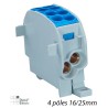 Blocs distribution bleu 4 points 16/25mm