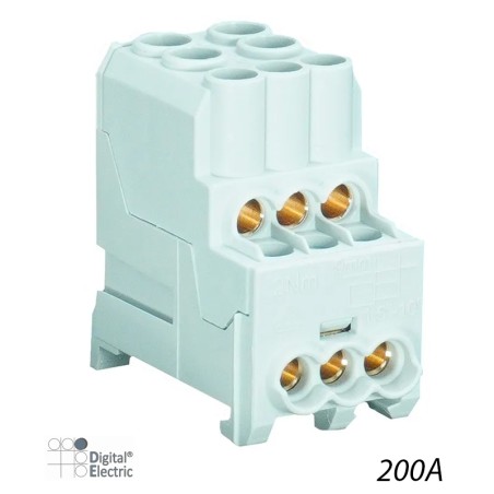 Bloc répartition phase 200A 1x70+1x35+6x16